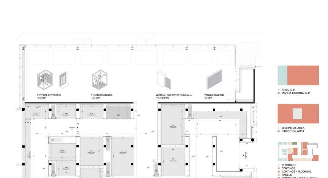 Nuevo showroom Marca Corona diseñado por el estudio DEFERRARI+MODESTI : Drawing © Deferrari+Modesti