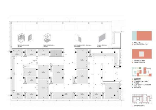 Nuevo showroom Marca Corona diseñado por el estudio DEFERRARI+MODESTI : Drawing © Deferrari+Modesti