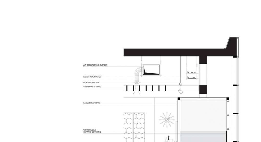 Nuevo showroom Marca Corona diseñado por el estudio DEFERRARI+MODESTI : Drawing © Deferrari+Modesti