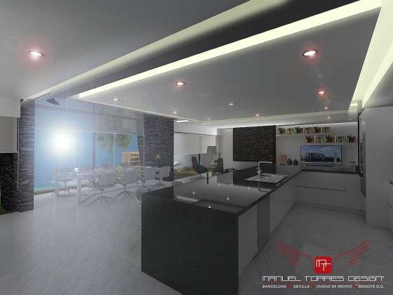 Arquitectura Residencial en Real de Juriquilla Espacios Interiores : Render © MANUEL TORRES DESIGN