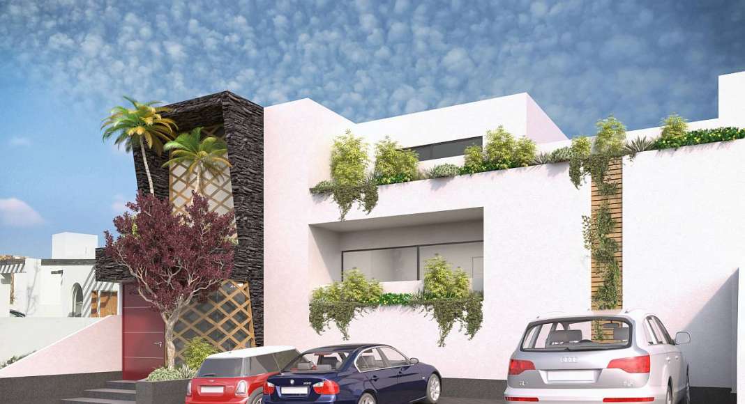 Arquitectura Residencial en Real de Juriquilla Fachada Principal : Render © MANUEL TORRES DESIGN
