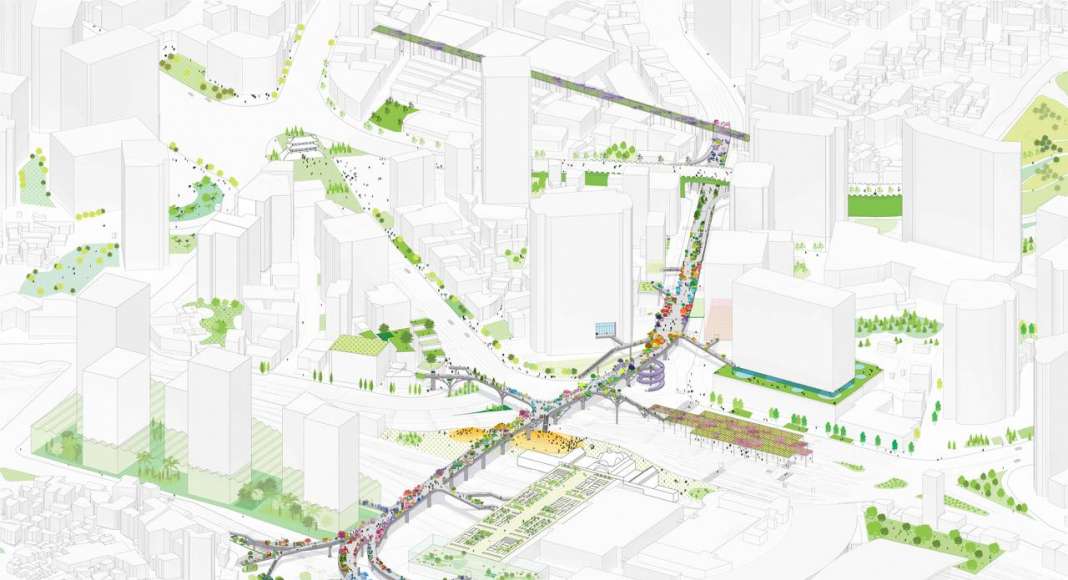 Organised according to the Korean alphabet, the plant library makes legible the natural diversity of the city while making the Skygardens easy to navigate : Image © MVRDV