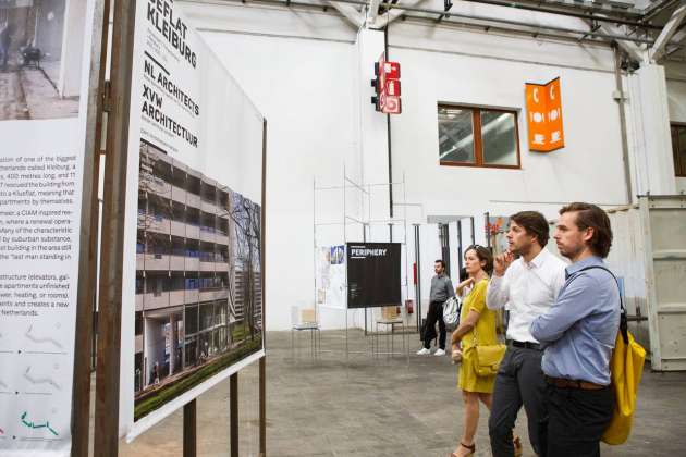 Exposición “EU Mies Award 2017” en el Palau Victòria Eugènia de Barcelona : Fotografía © Anna Mas