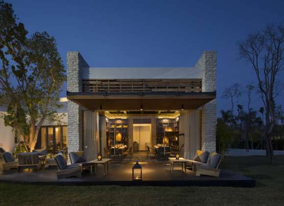 Andaz Mayakoba Resort Casa Amate Library Terrace View : Fotografía © Andaz Mayakoba Resort