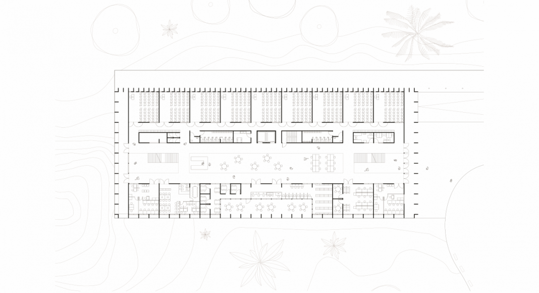 Planta Baja de la Facultad de Medicina de São José dos Campos : Drawing © Kaan Architecten