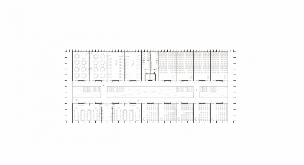 Planta Primer Nivel de la Facultad de Medicina de São José dos Campos : Drawing © Kaan Architecten