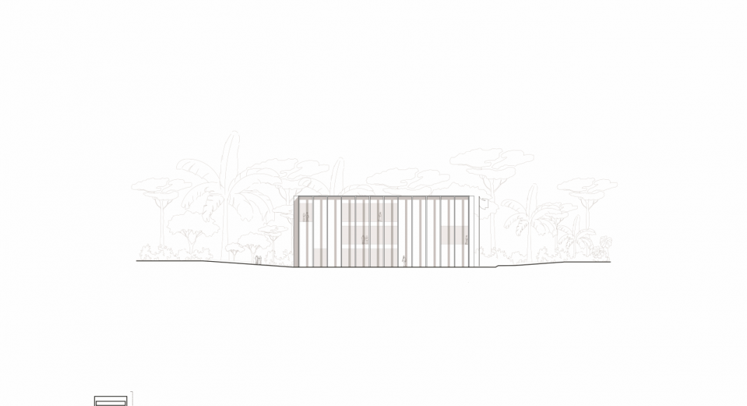 Acceso Este hacia la Facultad de Medicina de São José dos Campos : Drawing © Kaan Architecten