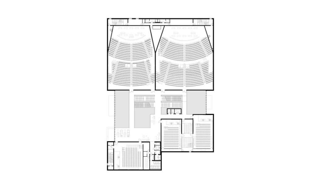 Planta del Auditorio C.A.R.L en la Universidad Aachen RWTH : Drawing © Schmidt Hammer Lassen Architects