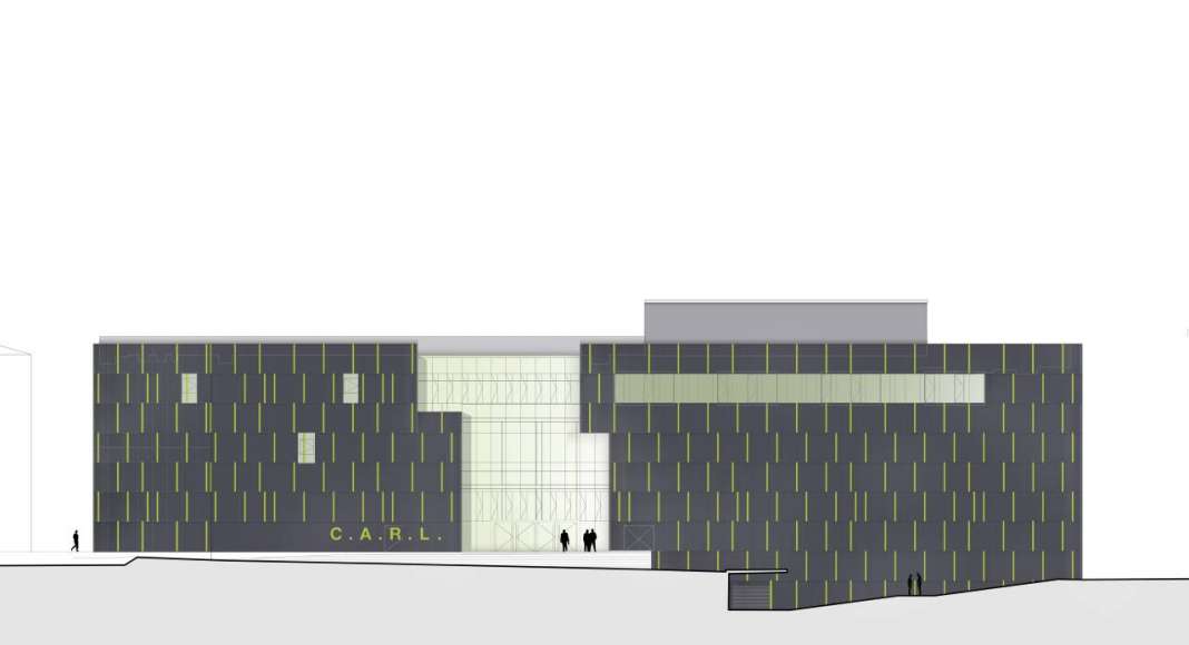 Fachada del Auditorio C.A.R.L en la Universidad Aachen RWTH : Drawing © Schmidt Hammer Lassen Architects