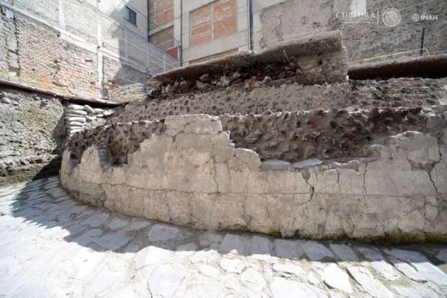 Templo de Ehécatl. Recinto ceremonial de Tenochtitlan : Foto © Héctor Montaño, INAH