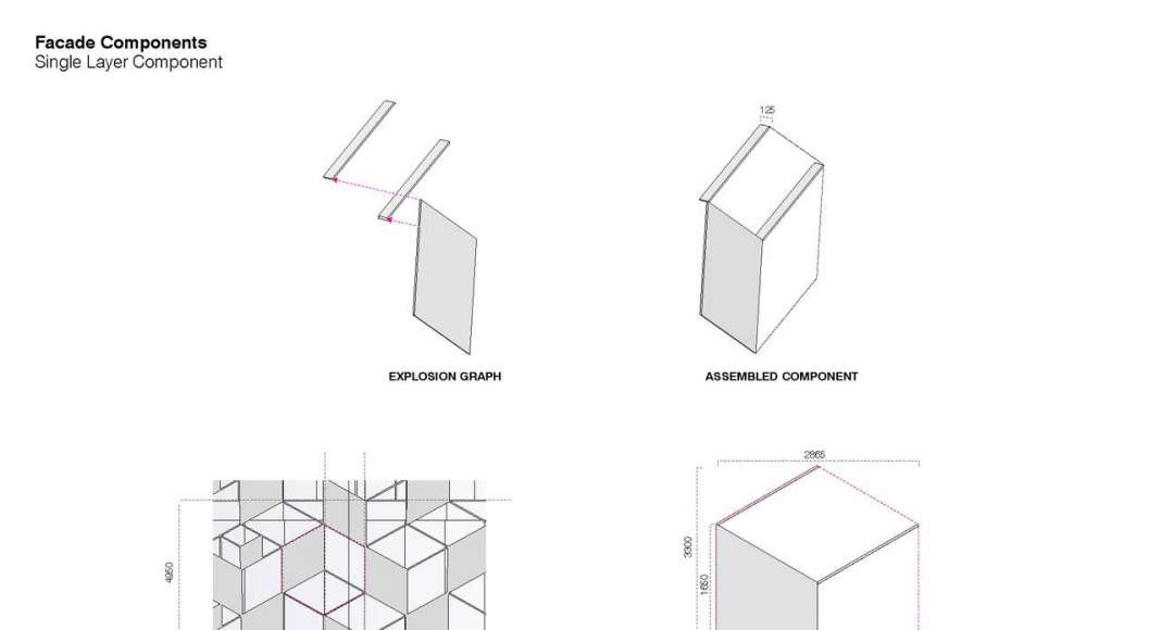 Lane 189 en Shanghai Diagram Single Layer Component : Drawing © UNStudio