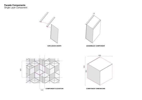 Lane 189 en Shanghai Diagram Single Layer Component : Drawing © UNStudio