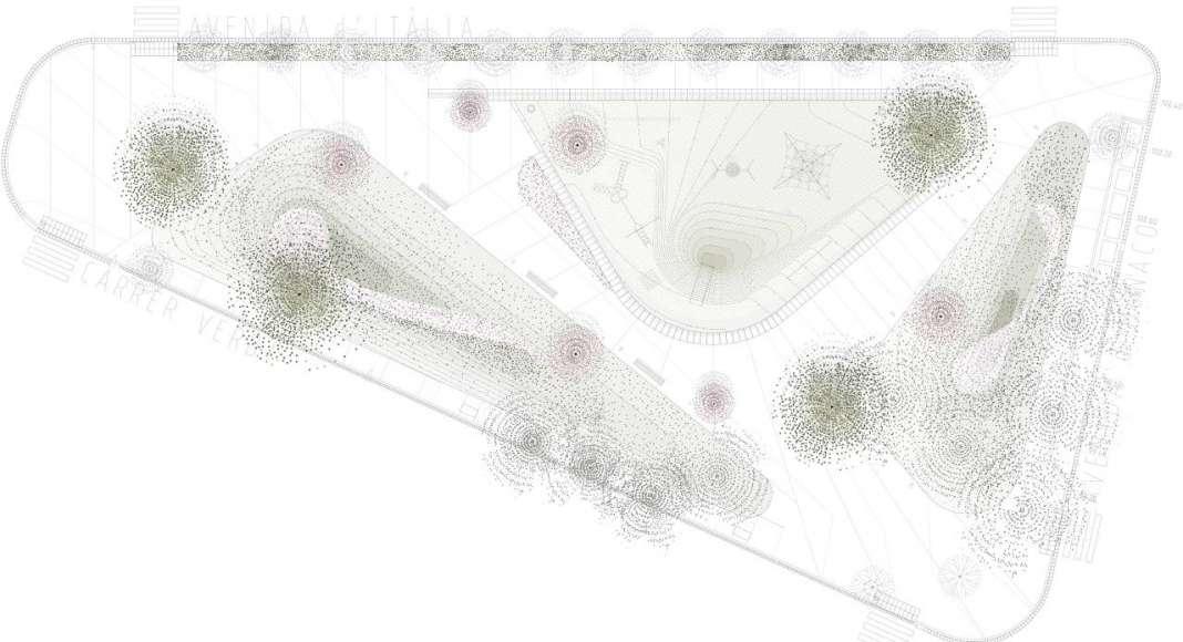 Reurbanización de una área verde en Badalona diseñada por peris+toral.arquitectes : Plano © peris+toral.arquitectes