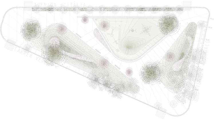 Reurbanización de una área verde en Badalona diseñada por peris+toral.arquitectes : Plano © peris+toral.arquitectes