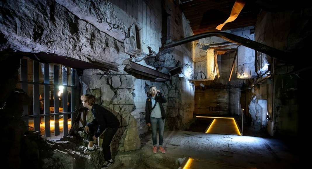 From the sunken galleries, visitors are able to walk into the historic bunker, which grounds the tale of an impressive war machine : Photo credit © Mike Bink Photography