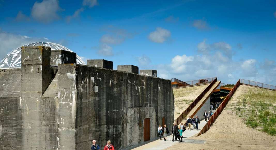 TIPRITZ acts as a gentle counterbalance to the dramatic war history of the site in Blåvand on the west coast of Denmark : Photo credit © Mike Bink Photography