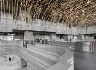 Centro de Exposiciones y Espectáculos The HUB en Shanghai, China diseñado por Neri&Hu The HUB Performance and Exhibition Center Exhibition Hall (The Forest) : Photo credit © Dirk Weiblen