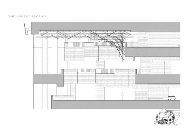 The HUB Performance and Exhibition Center The Forest Section : Photo credit © Neri&Hu