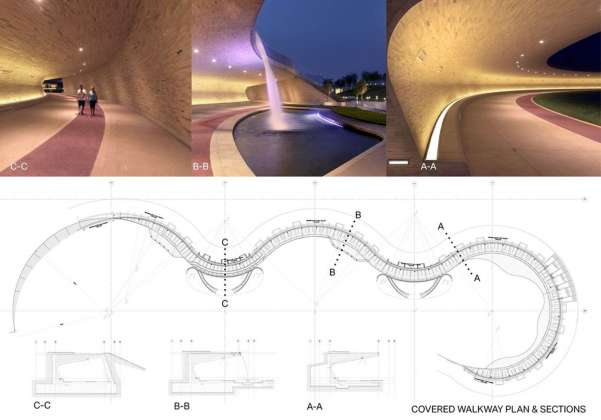 Covered Walkway Plan and Sections : Photo credit © AECOM