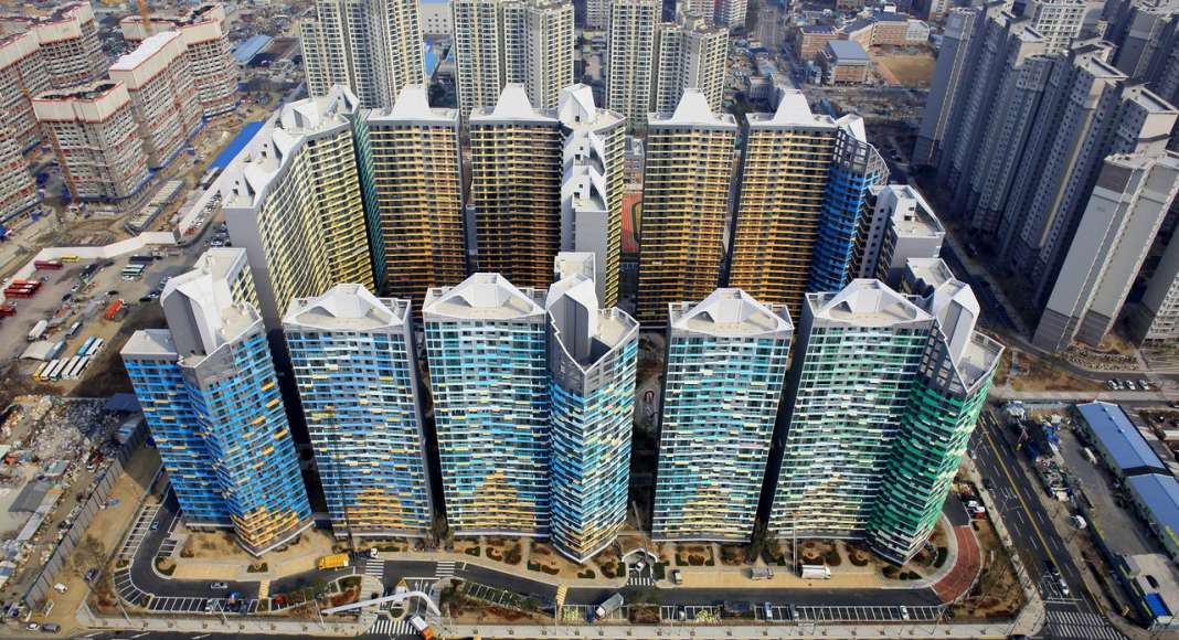 Aerial View Block 1 IPARK, Daegu, by UNStudio : Photo courtesy of © Hyundai