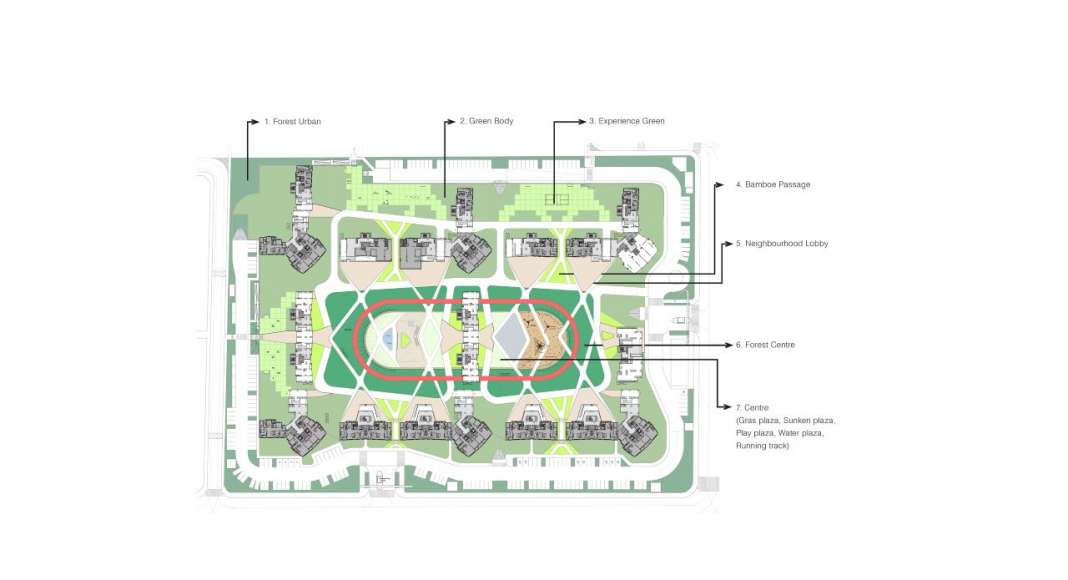 Landscapes Zones Bock 1 IPARK, Daegu, by UNStudio : Drawing © UNStudio