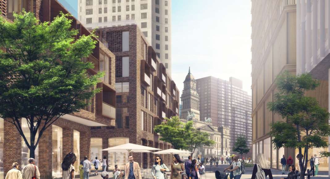 Monroe Blocks Farmer Life in Detroit by Schmidt Hammer Lassen Architects : Render © Schmidt Hammer Lassen Architects