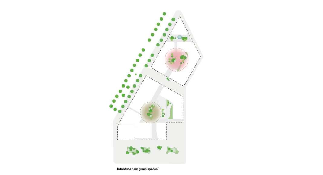 Monroe Blocks Master Plan Concept in Detroit by Schmidt Hammer Lassen Architects : Diagram © Schmidt Hammer Lassen Architects