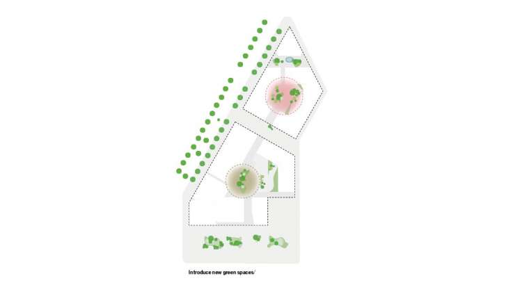 Monroe Blocks Master Plan Concept in Detroit by Schmidt Hammer Lassen Architects : Diagram © Schmidt Hammer Lassen Architects