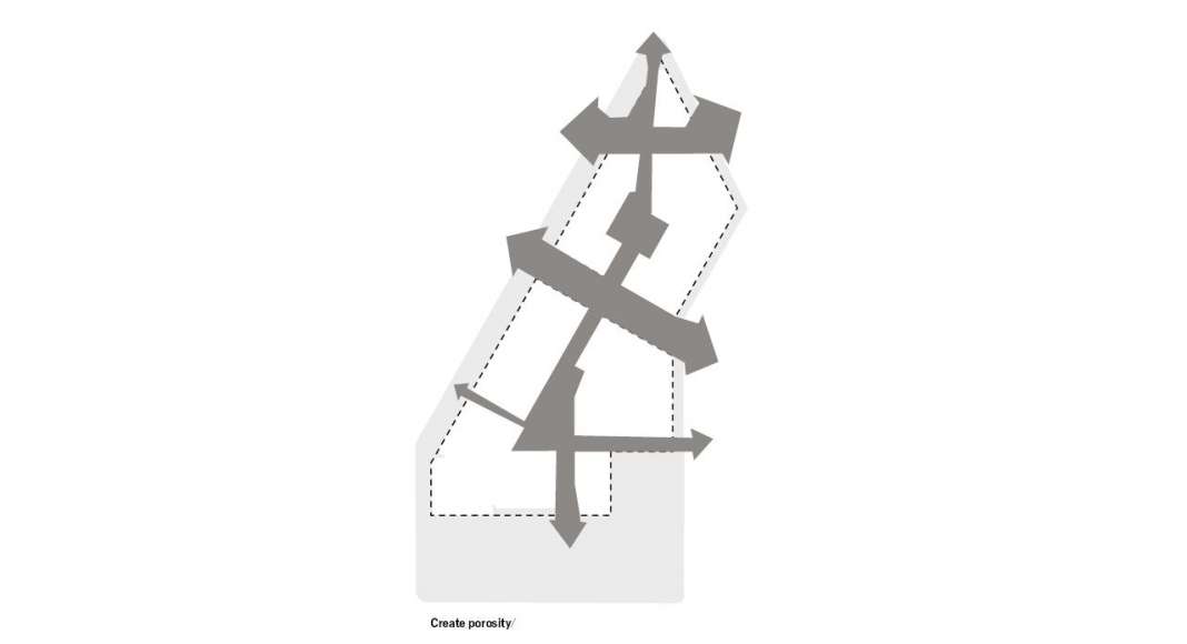 Monroe Blocks Master Plan Concept in Detroit by Schmidt Hammer Lassen Architects : Diagram © Schmidt Hammer Lassen Architects