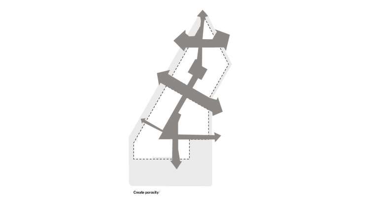 Monroe Blocks Master Plan Concept in Detroit by Schmidt Hammer Lassen Architects : Diagram © Schmidt Hammer Lassen Architects