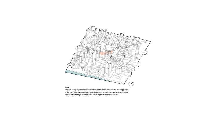 Monroe Blocks Void in Detroit by Schmidt Hammer Lassen Architects : Diagram © Schmidt Hammer Lassen Architects