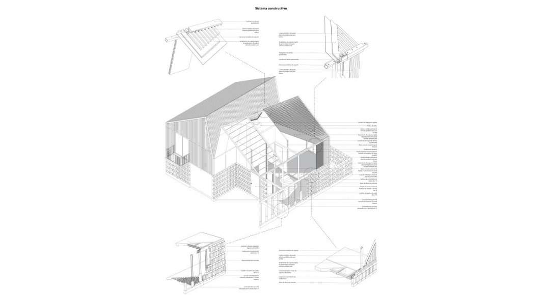 Sistema Constructivo para el proyecto Vivienda Tala : Imágen © ZD+A e © Iñaki Echeverría