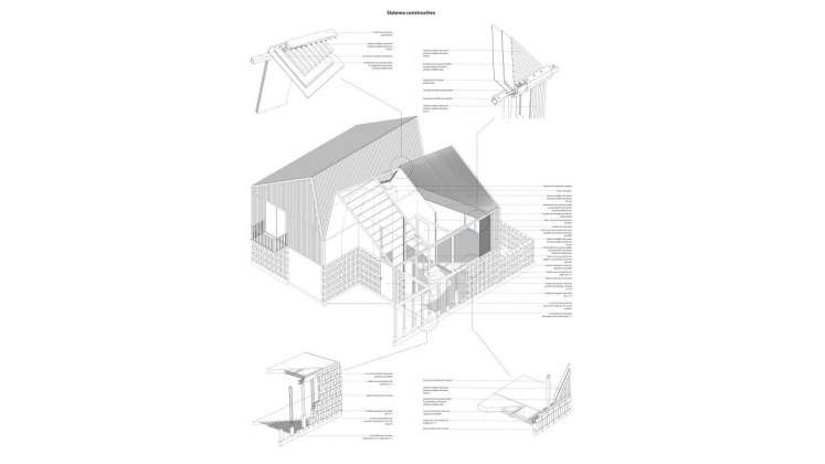 Sistema Constructivo para el proyecto Vivienda Tala : Imágen © ZD+A e © Iñaki Echeverría