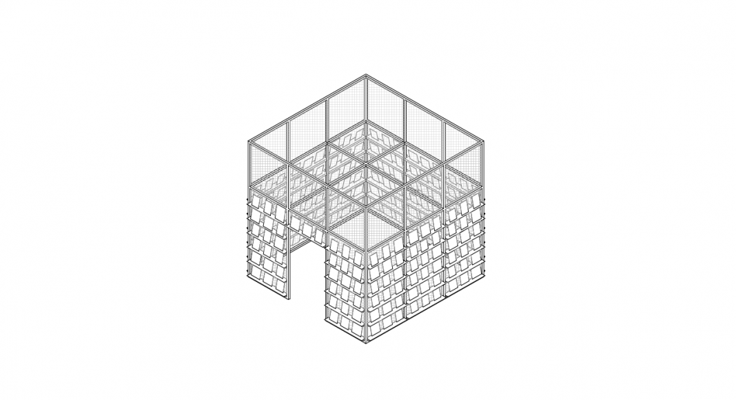 PRESS BOX Axonometric : Dibujo © SET Architects