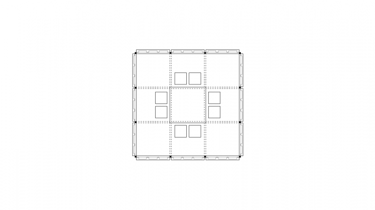 PRESS BOX Floor Plan : Dibujo © SET Architects