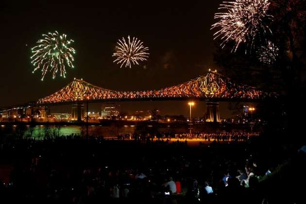 Jacques Cartier Bridge Interactive Illumination_Inaugural Show May 17 2017 : Photo credit © Martine Doyon