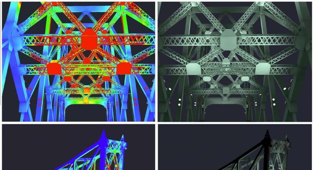 Jacques Cartier Bridge Interactive Illumination_Behind The Scenes : Photo credit © Moment Factory