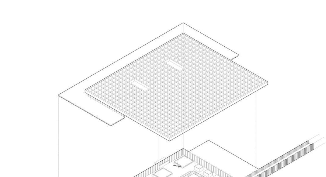 Amsterdam Airport Schiphol Terminal Axonometric View by KAAN Architecten : Drawing © KAAN Architecten