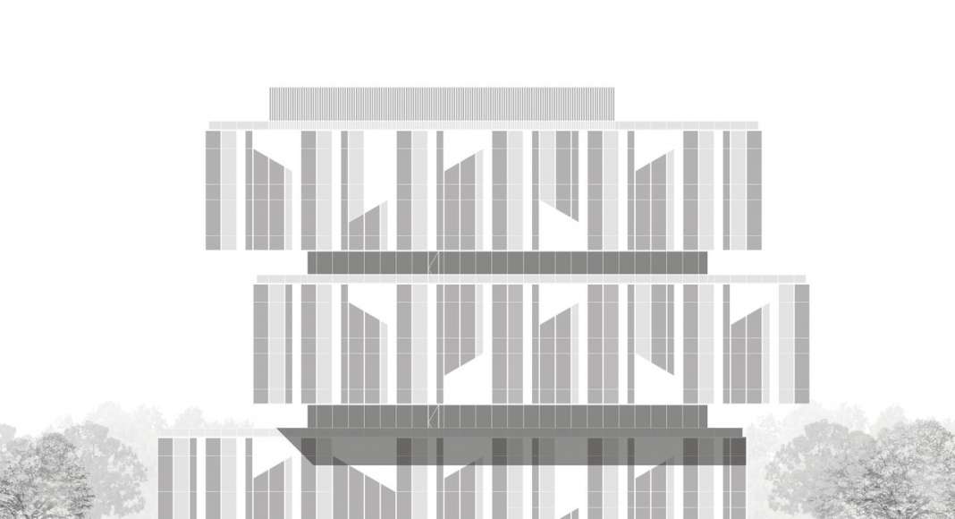 CaoHeJing Guigu Creative Headquarters Elevation : Drawing © Schmidt Hammer Lassen Architects