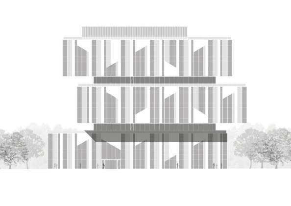 CaoHeJing Guigu Creative Headquarters Elevation : Drawing © Schmidt Hammer Lassen Architects