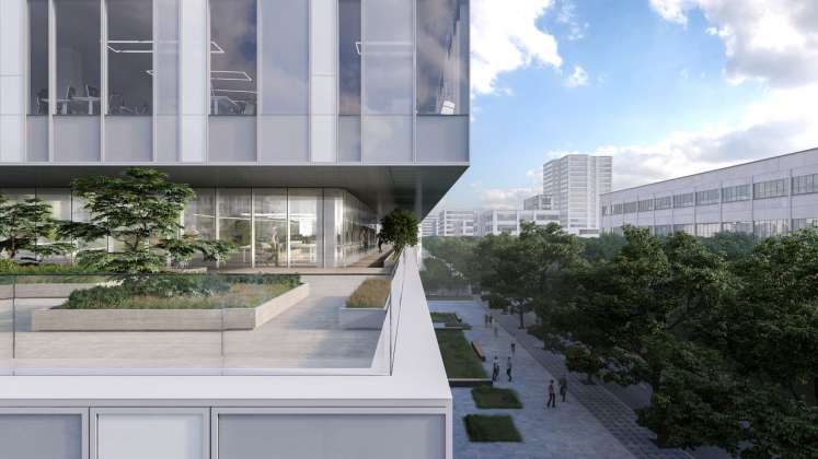 CaoHeJing Guigu Creative Headquarters Terrace View : Photo © Schmidt Hammer Lassen Architects