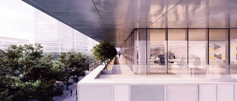 CaoHeJing Guigu Creative Headquarters Terrace : Photo © Schmidt Hammer Lassen Architects