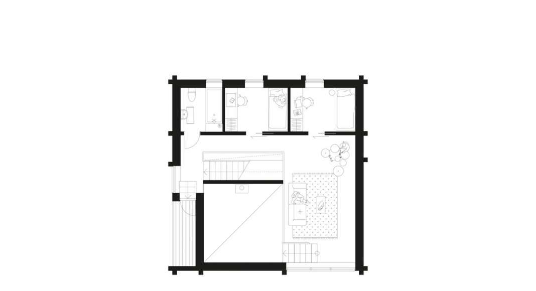 Späckhuggaren Second floor : Photo © Bornstein Lyckefors Arkitekter