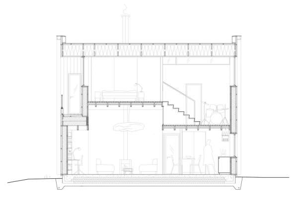 Späckhuggaren Section Cut, Detailed : Photo © Bornstein Lyckefors Arkitekter