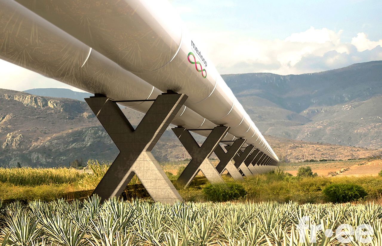 Mexloop Hyperloop One Corredor México : Render © FR-EE