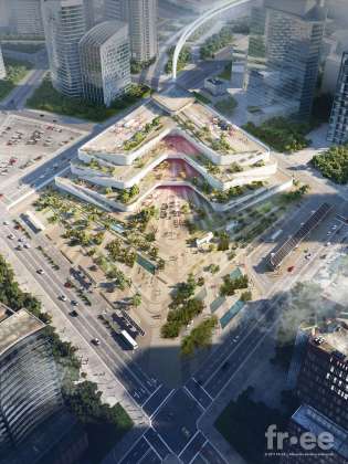 Mexloop Hyperloop One Corredor México : Render © FR-EE