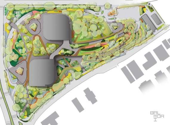 Rendered plan illustrating the continuous green surface displaying Mata Atlantica ecosystem : Photo credit courtesy of © Balmori Associates