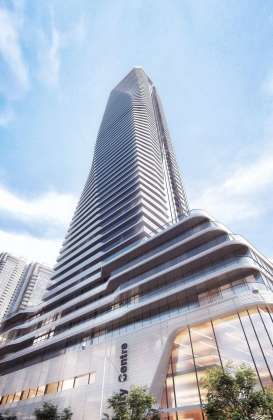 View of Phase 1 Tower From Harbour Street : Photo credit © Hariri Pontarini Architects