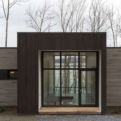 Chalet Bécassines Hall in Mansonville diseñada por Atelier BOOM-TOWN : Photo credit © Steve Montpetit