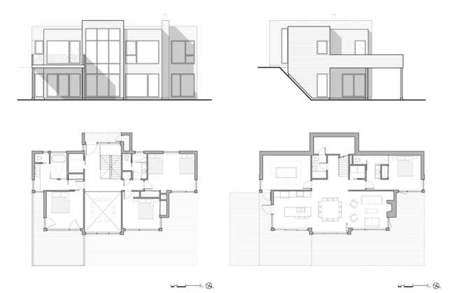 Chalet Bécassines Plan and Elevations en Mansonville : Photo credit © Atelier BOOM-TOWN